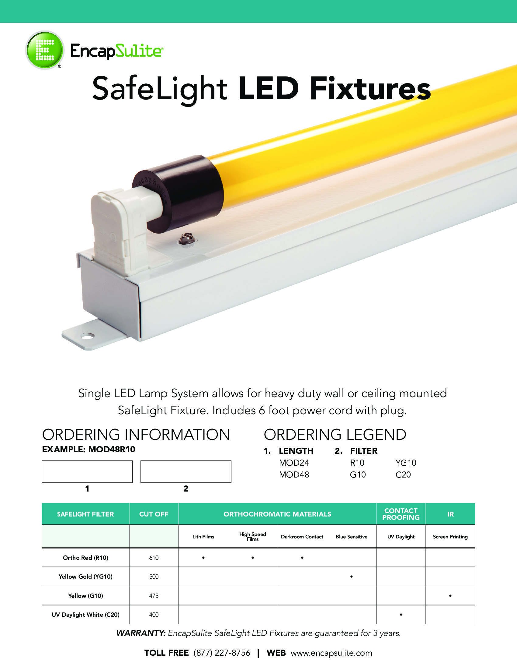 SafeLight LED Fixture Specification